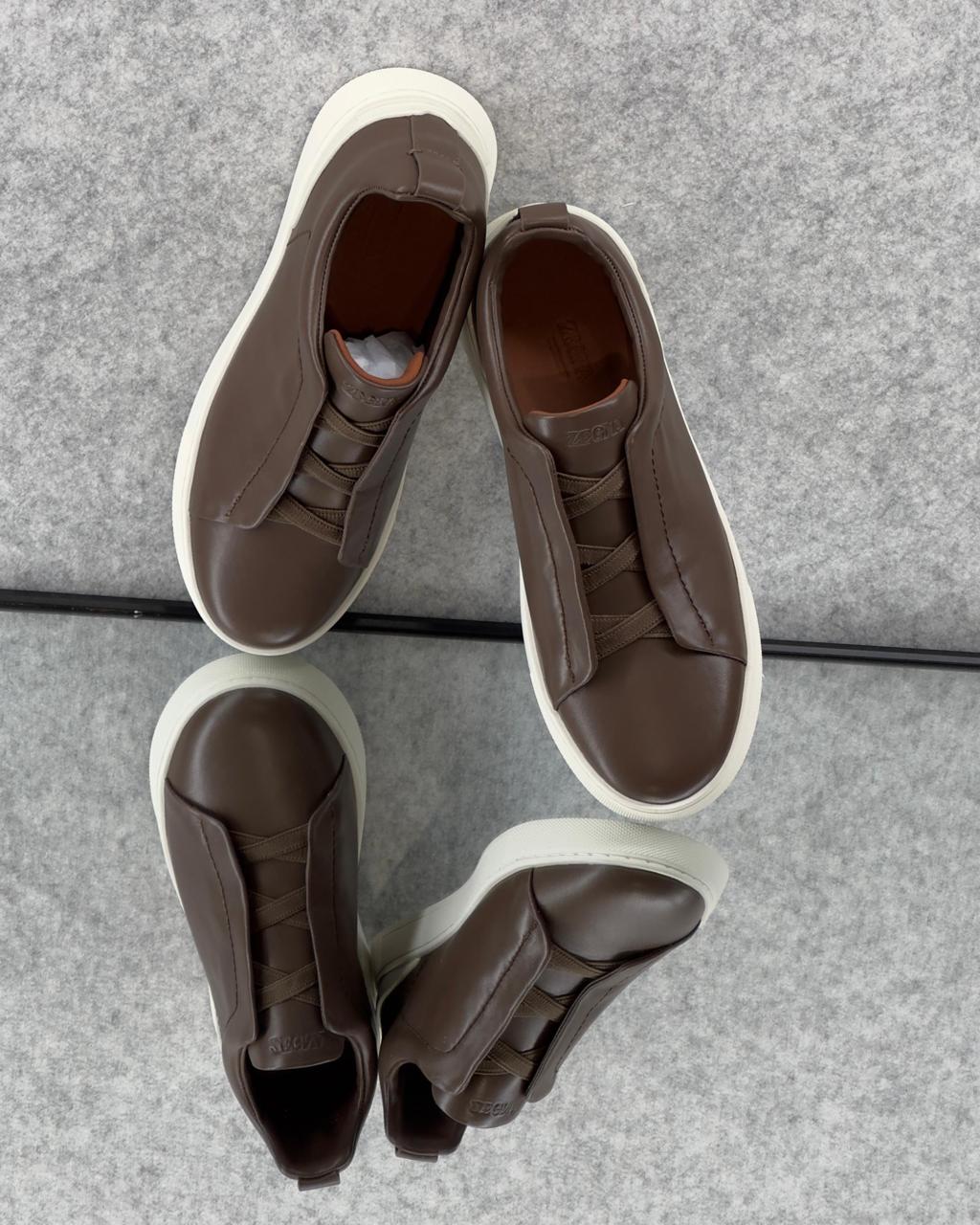 Zegna TerraFlex Canvas Slip-On Sneakers – Sand Edition