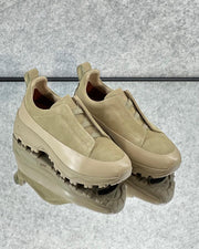 Zegna Grey Suede Slip-On Sneakers