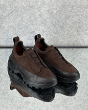 Zegna Beige Canvas Slip-On Sneakers