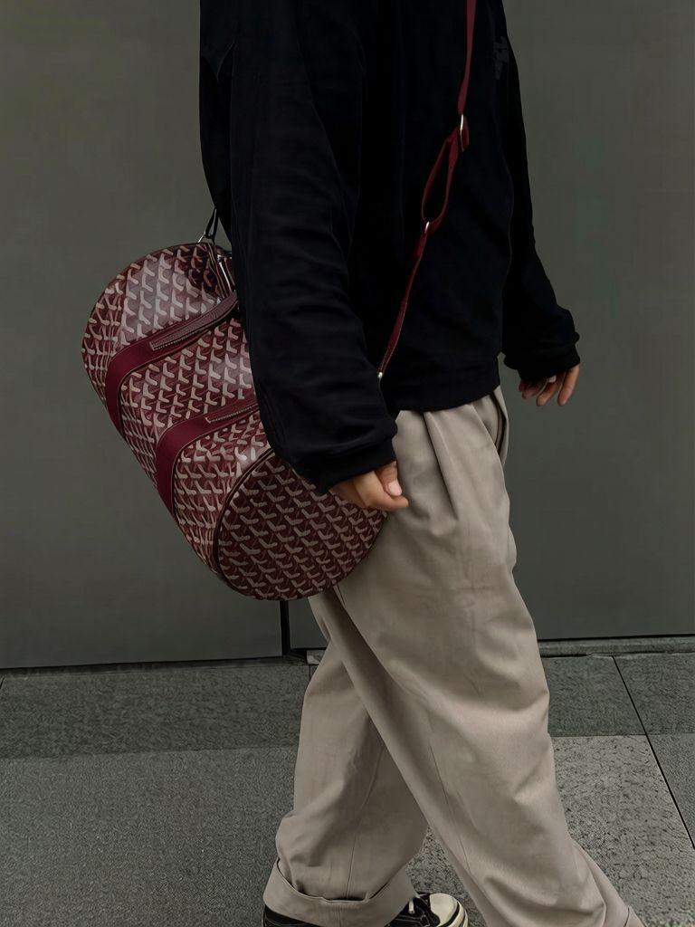 Goyard Boeing 45 Duffel Bag (Black/Tan)