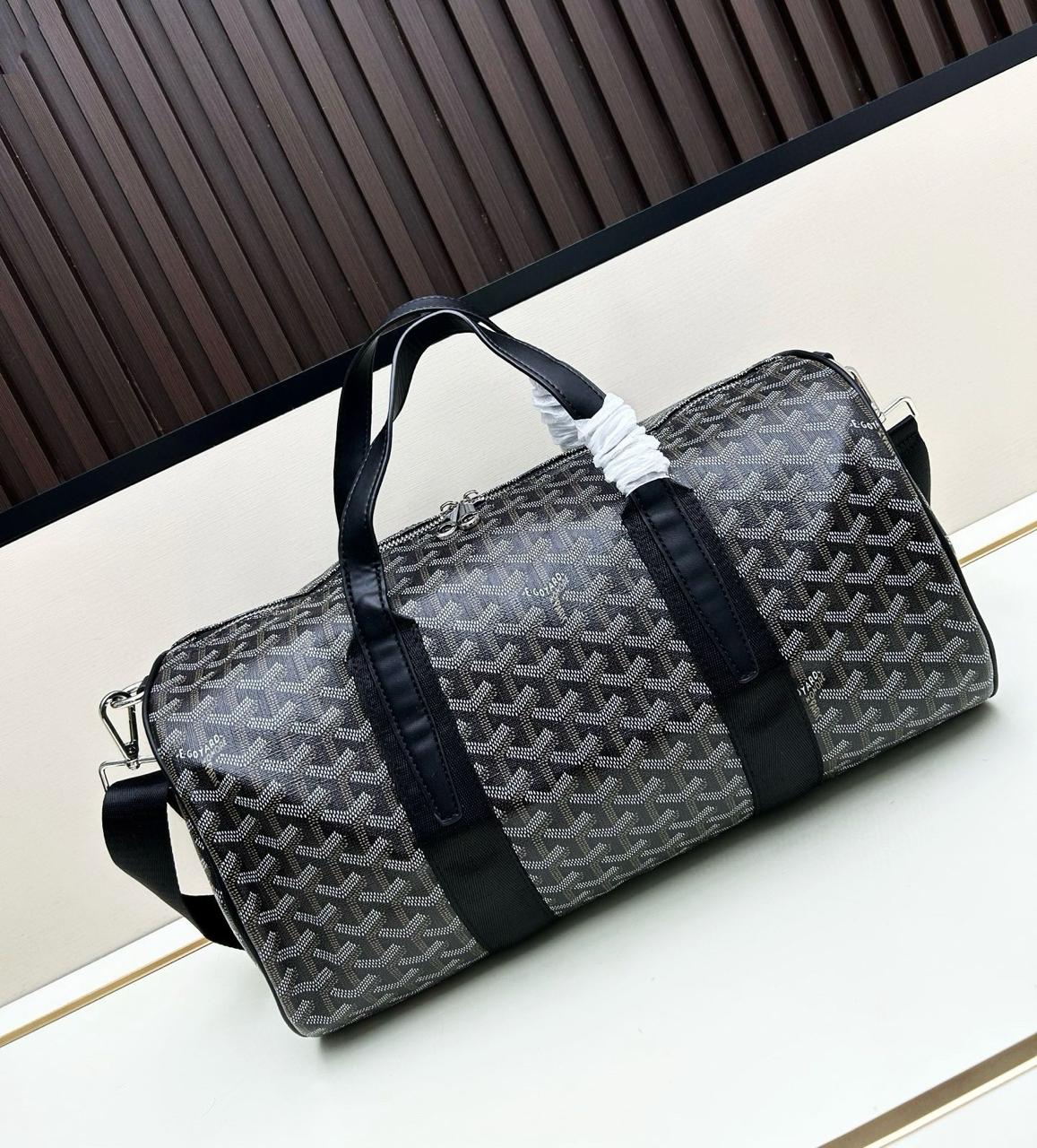 Goyard Boeing 45 Duffel Bag (Black/Tan)