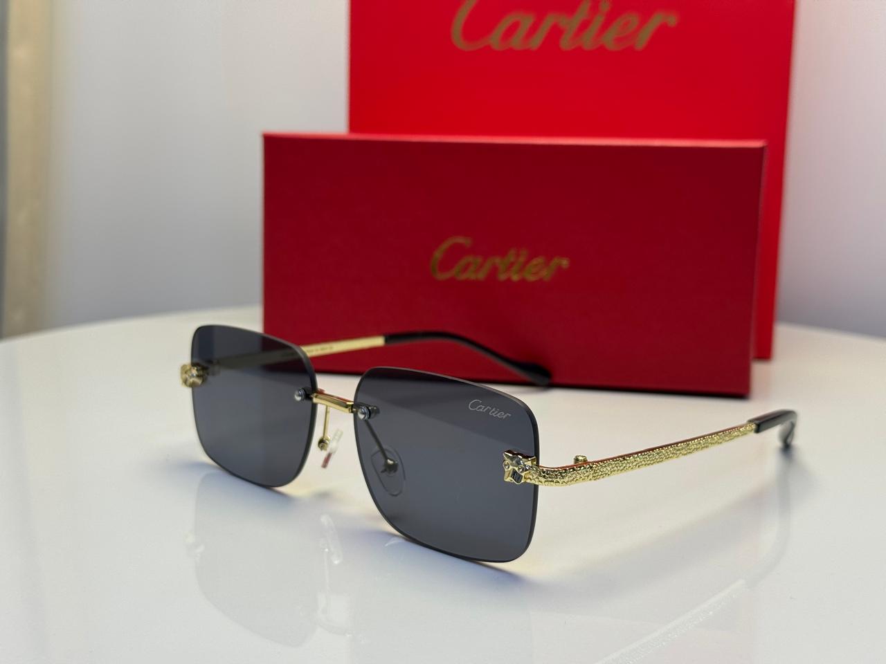 Cartier Panthère de Cartier Rimless Eyewear (Gold/Clear)