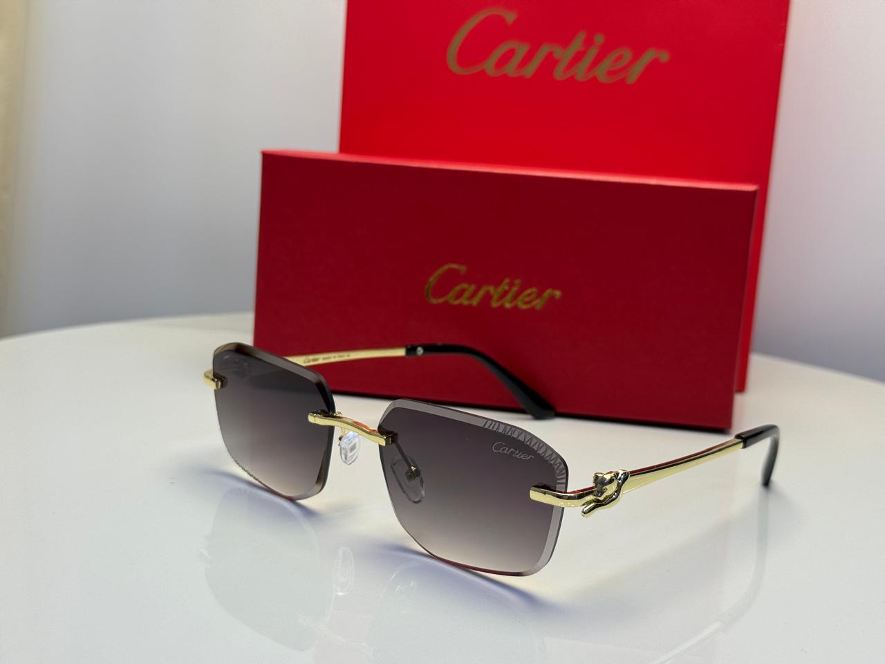 Cartier Panthère de Cartier Rimless Eyewear (Gold/Clear)