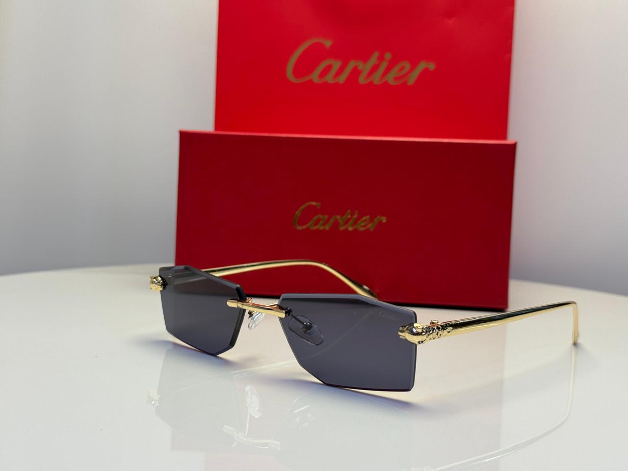 Panthère de Cartier Sunglasses (Silver Finish)
