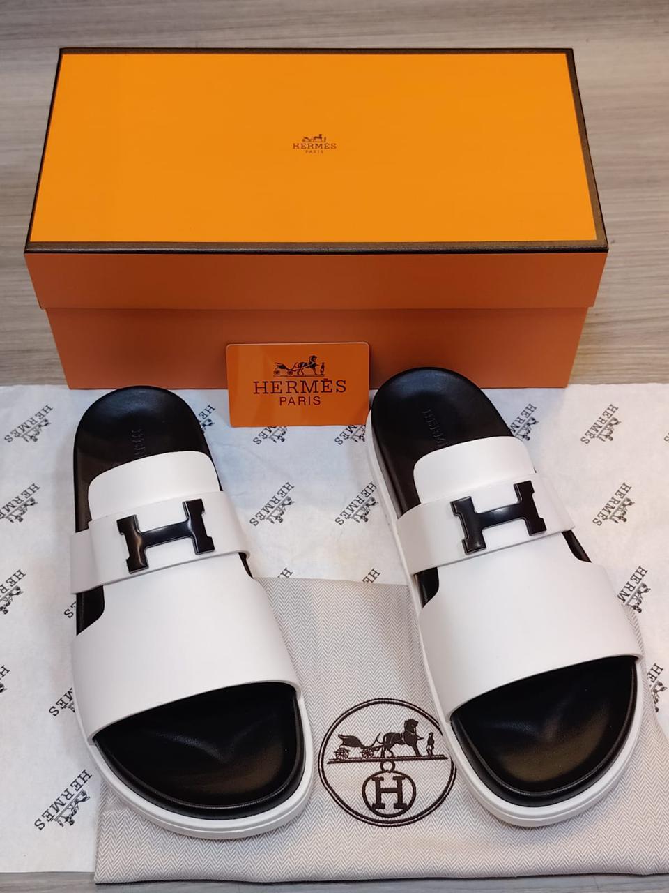 Hermès Chypre Sandal (Bleu Royal / Noir)
