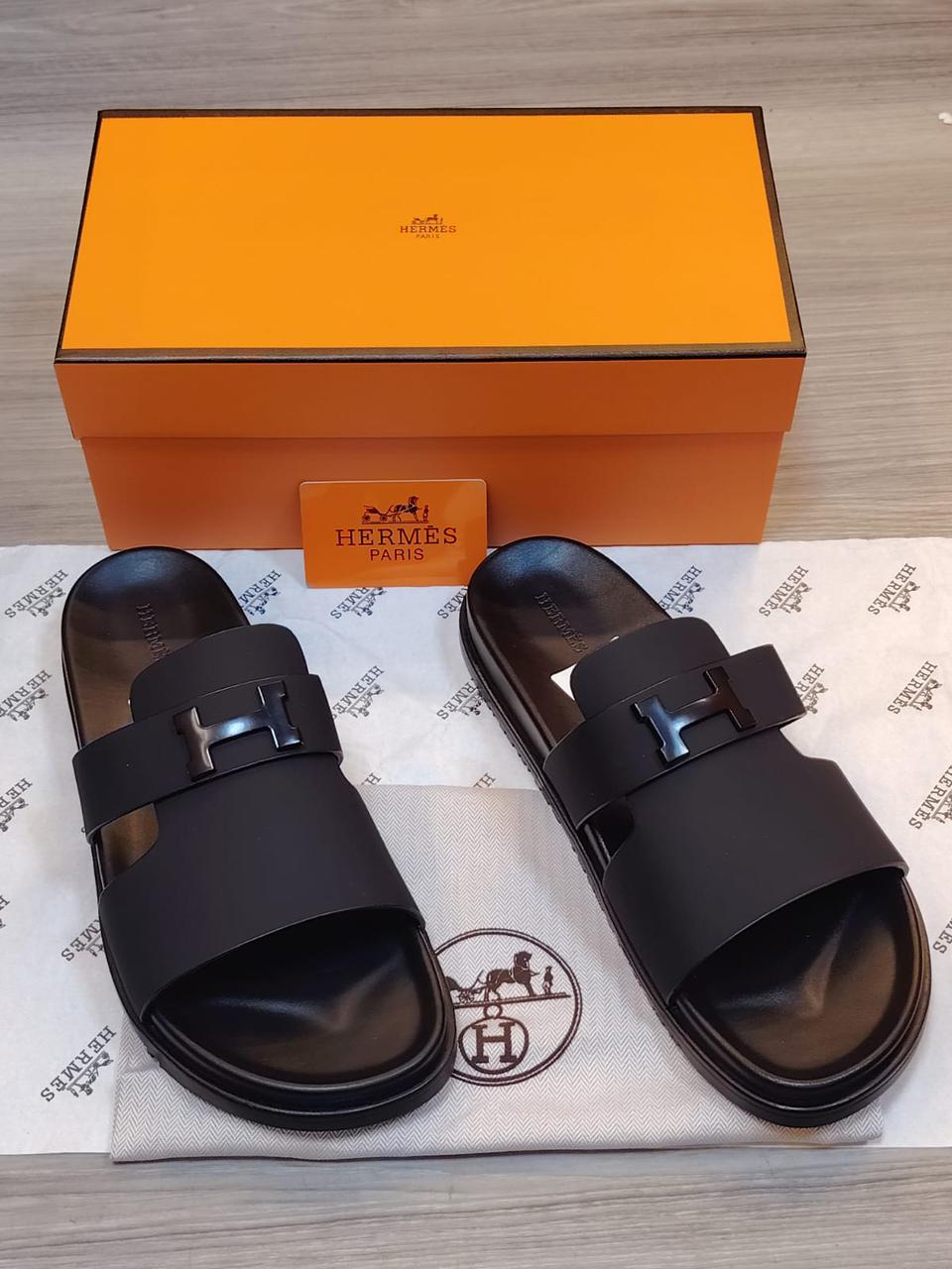 Hermès Electric Sandal (Orange / Noir)