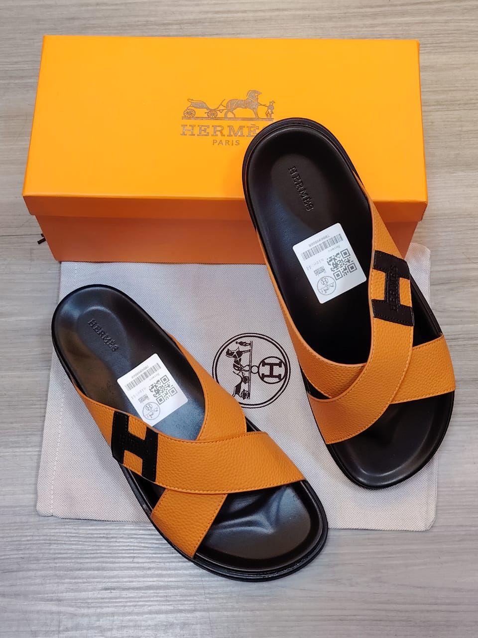Hermès Electric Sandal (Beige / Noir)