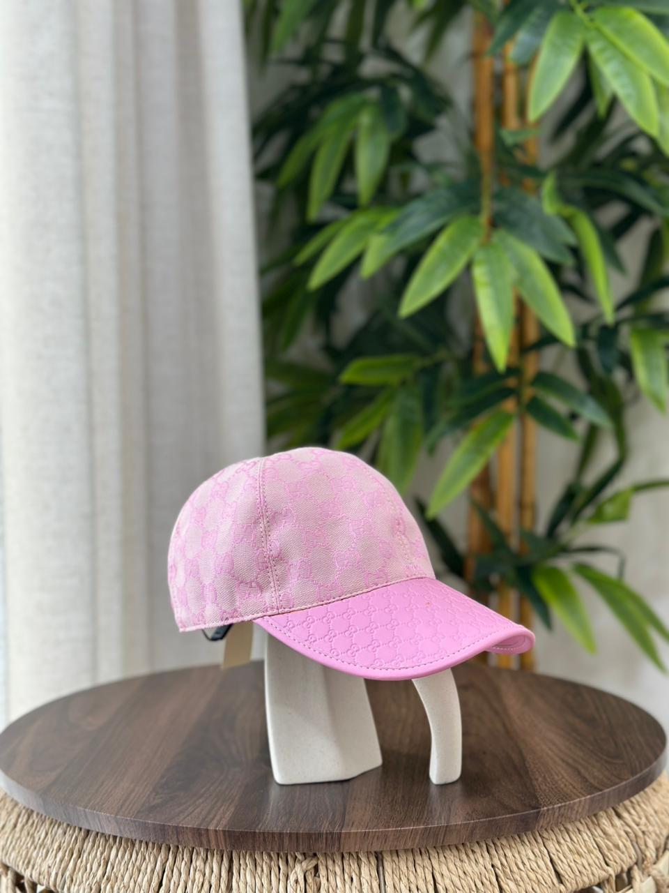 Gucci Jumbo GG Canvas Baseball Hat with Logo Band (Camel/Ebony)