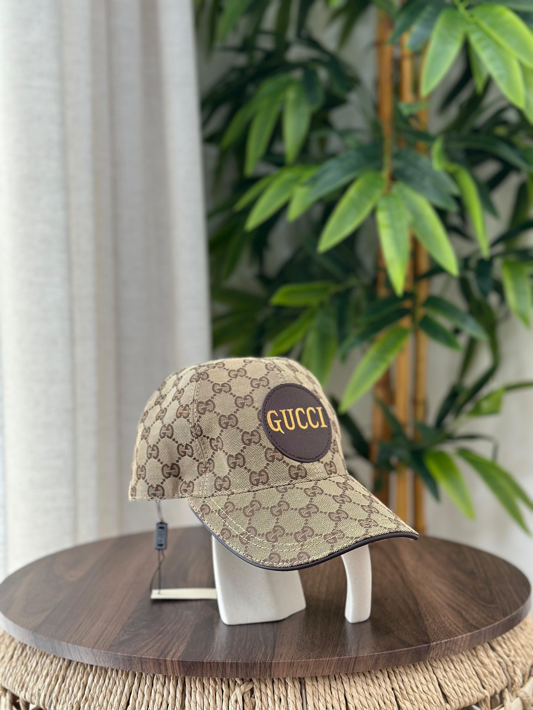 Gucci Jumbo GG Canvas Baseball Hat (Camel/Ebony)