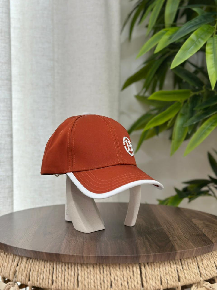 Hermès Nevada Cap (White/Marine Pattern)