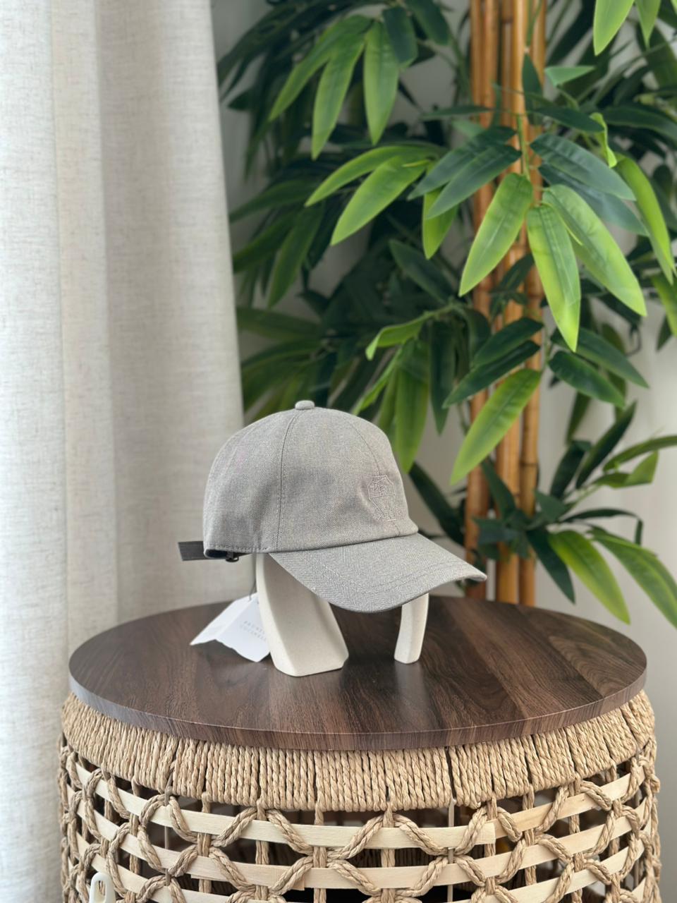 Brunello Cucinelli Embroidered Crest Baseball Cap (Brown)