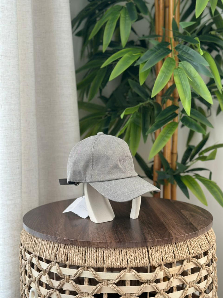 Brunello Cucinelli Embroidered Crest Baseball Cap (Brown)