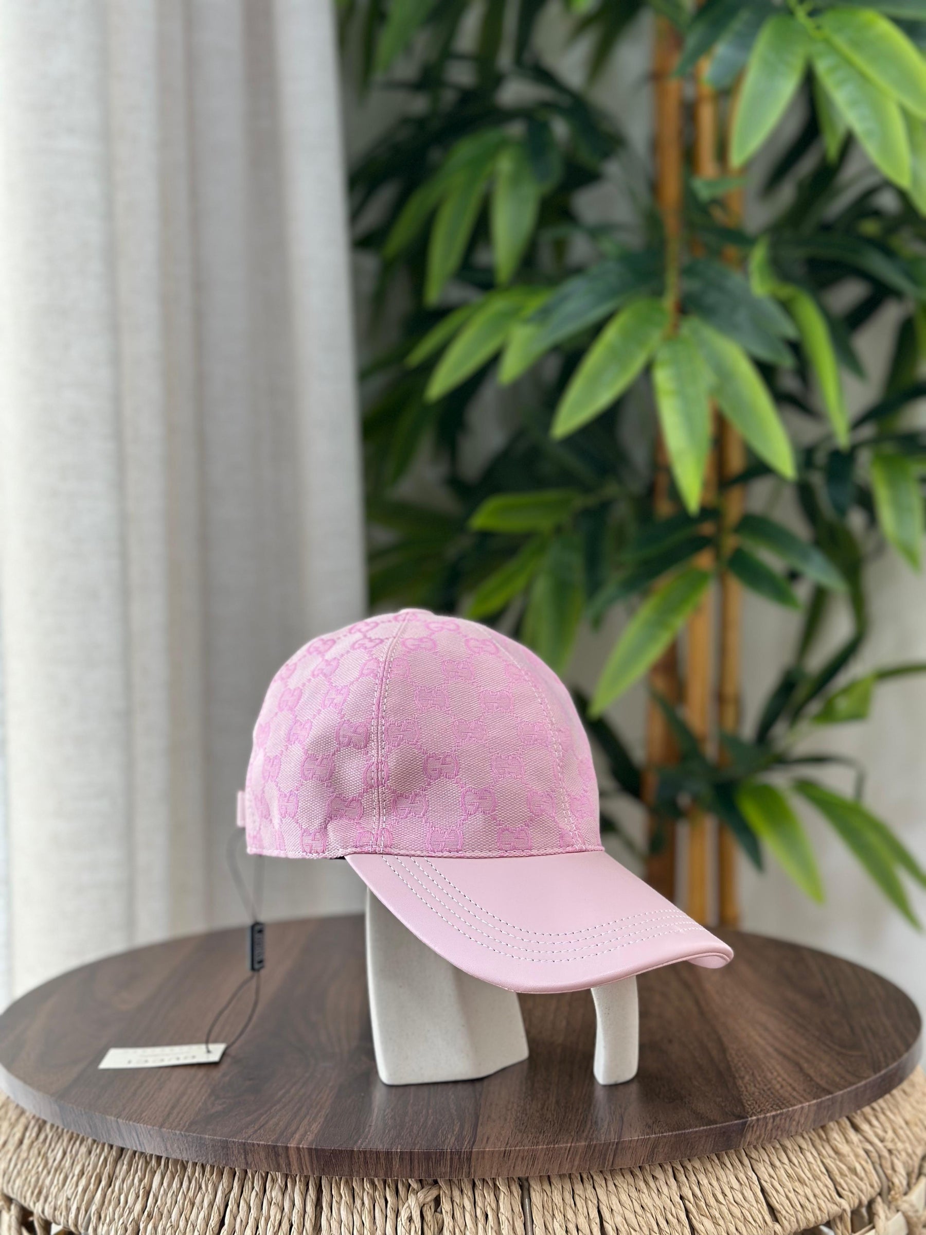 Gucci GG Canvas Baseball Hat with Web Detail (Beige/Blue/Red)