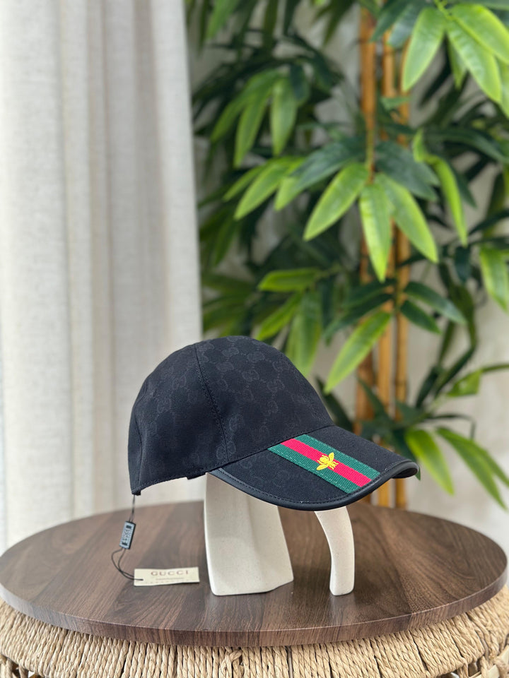Gucci GG Nylon Baseball Hat (Dark Grey/Anthracite)