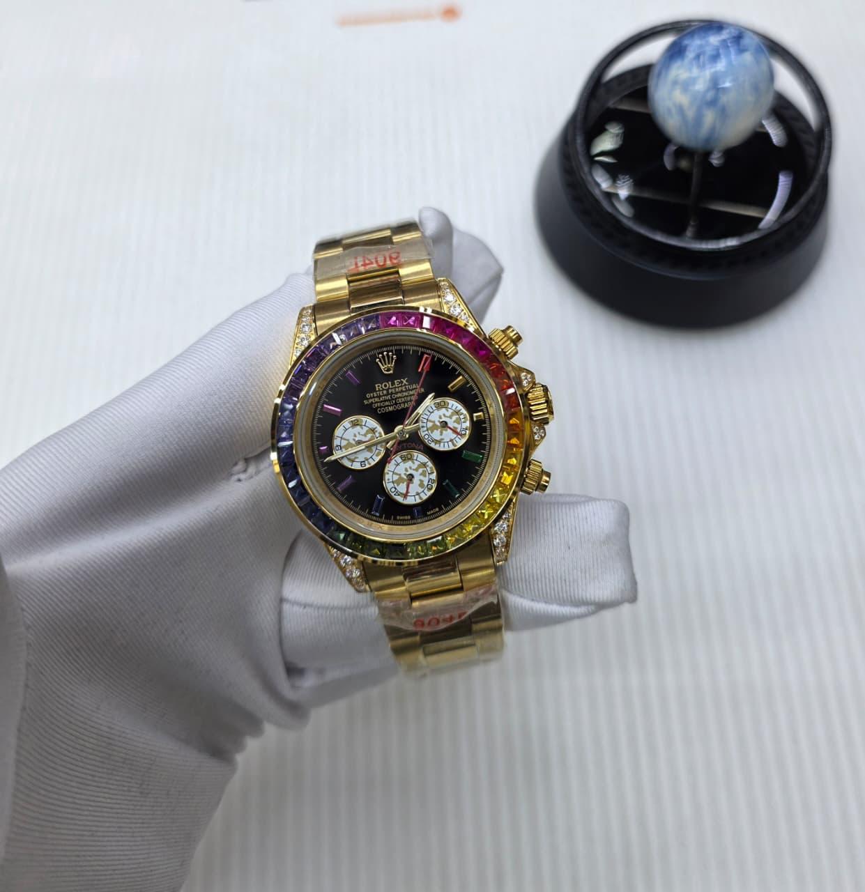 Rolex Cosmograph Daytona "Rainbow" (White Gold or Platinum / Black Dial)