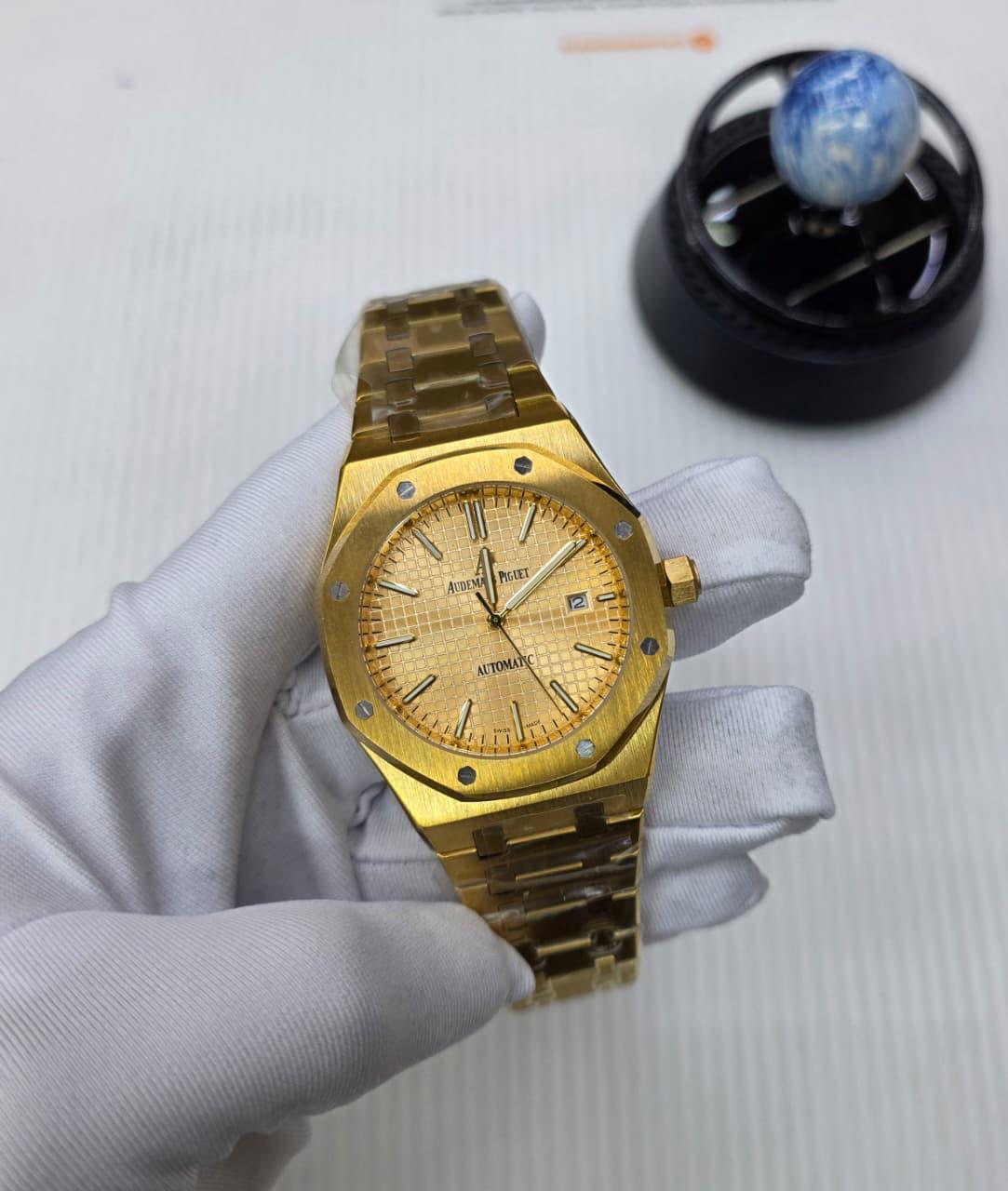 Audemars Piguet Royal Oak Double Balance Wheel Openworked Frosted Gold "Rainbow" (Frosted Rose Gold / Black Dial)