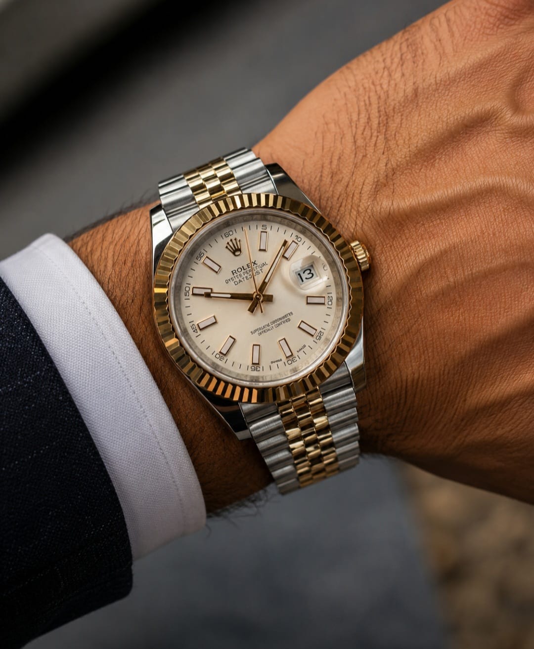 Rolex Datejust 36 Two-Tone Yellow Gold/Oystersteel (Golden Palm Motif Dial with Diamonds)
