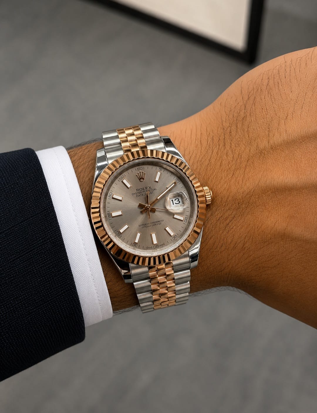 Rolex Datejust 41 Oystersteel and White Gold (Mint Green Fluted Motif Dial)