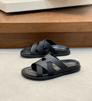 Hermès Éric Sandal (Noir / Beige)