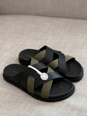 Hermès Éric Sandal (Gold / Noir)