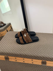 Hermès Éric Sandal (Noir / Kaki)