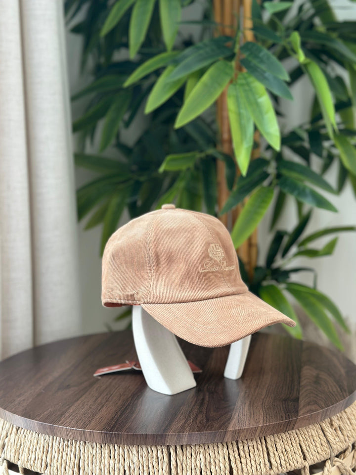 Loro Piana Reversible Corduroy Baseball Cap (Light Slate Blue / Avio)