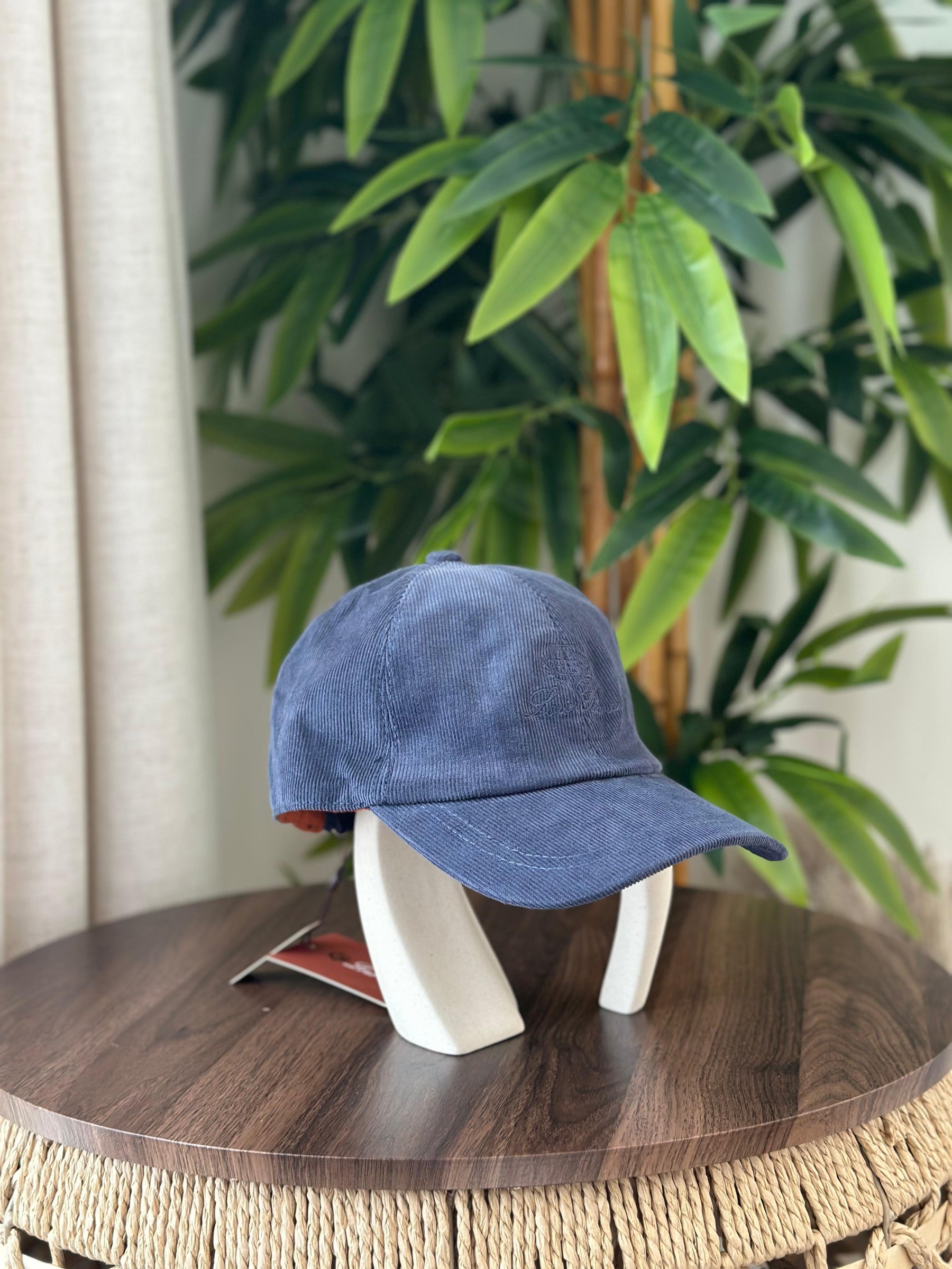 Loro Piana Reversible Corduroy Baseball Cap (Navy Blue / Blue Intense)