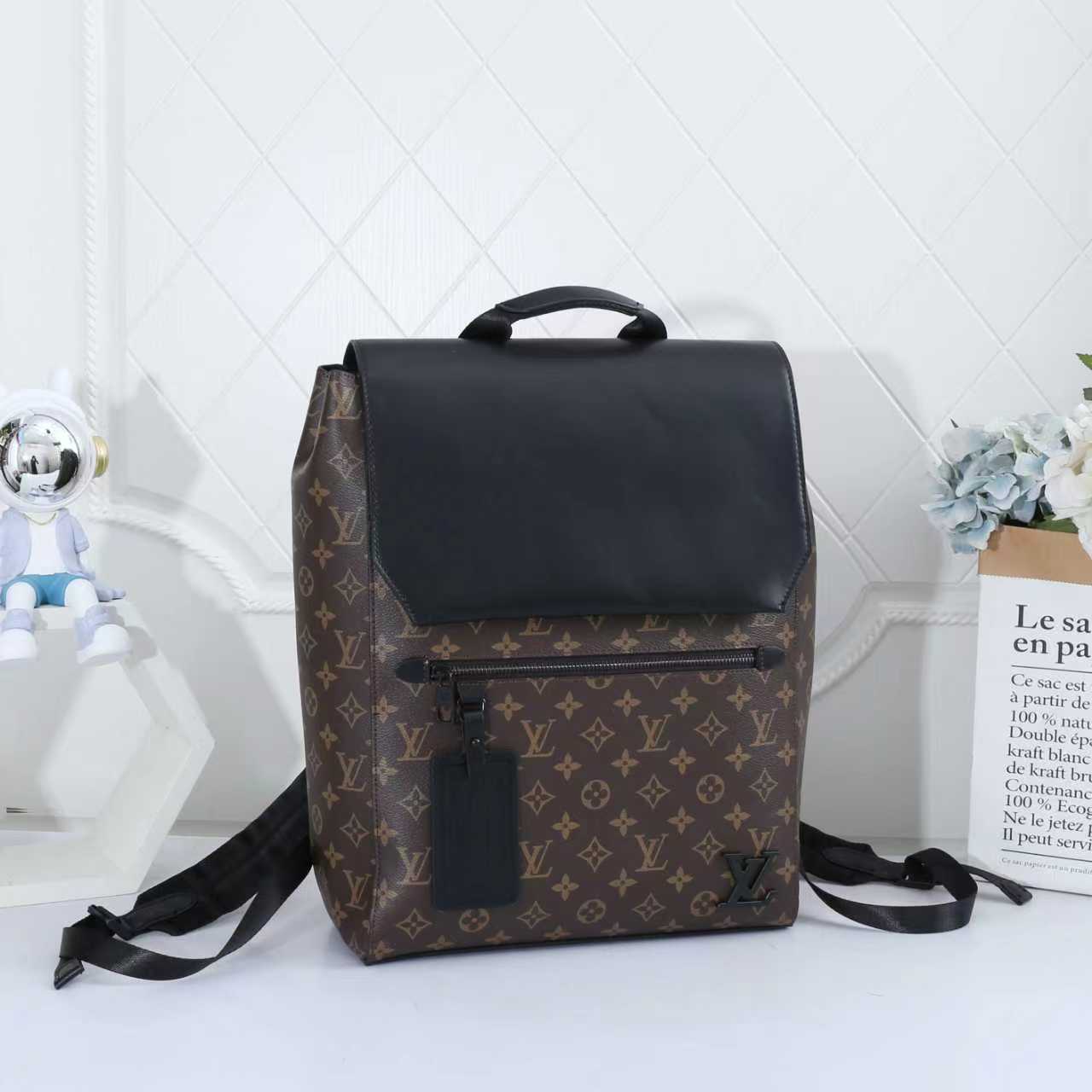 Louis Vuitton Takeoff Backpack / LV Aerogram Backpack (Black)