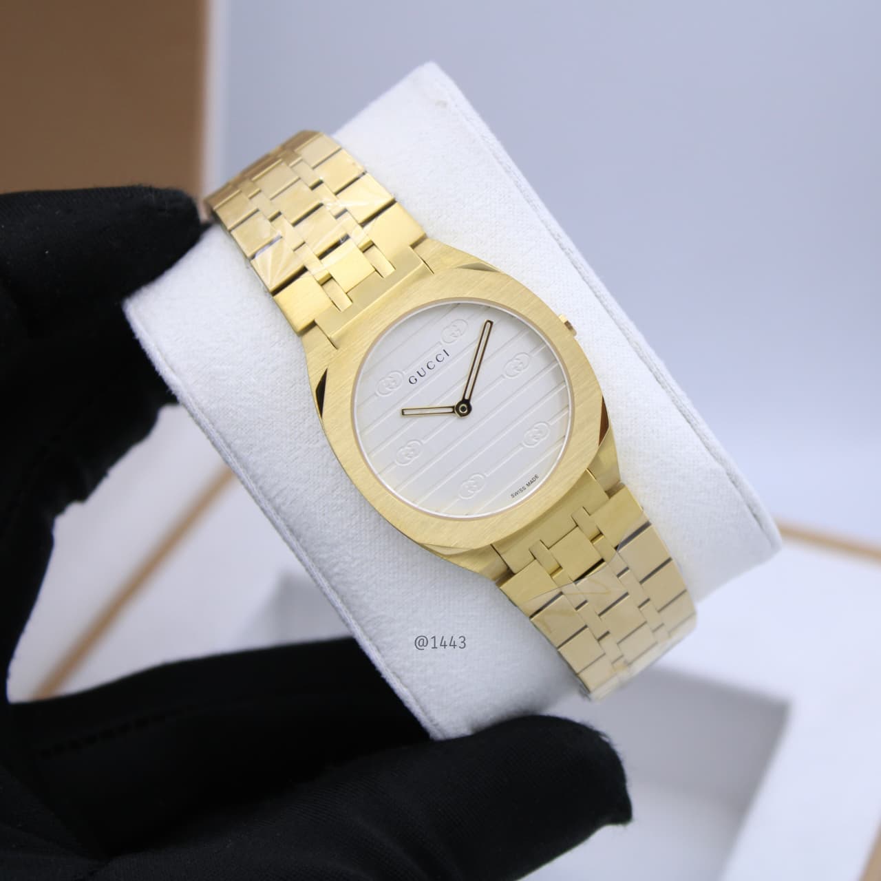 Gucci 25H Brushed Bezel (Two-Tone Gold & Silver)