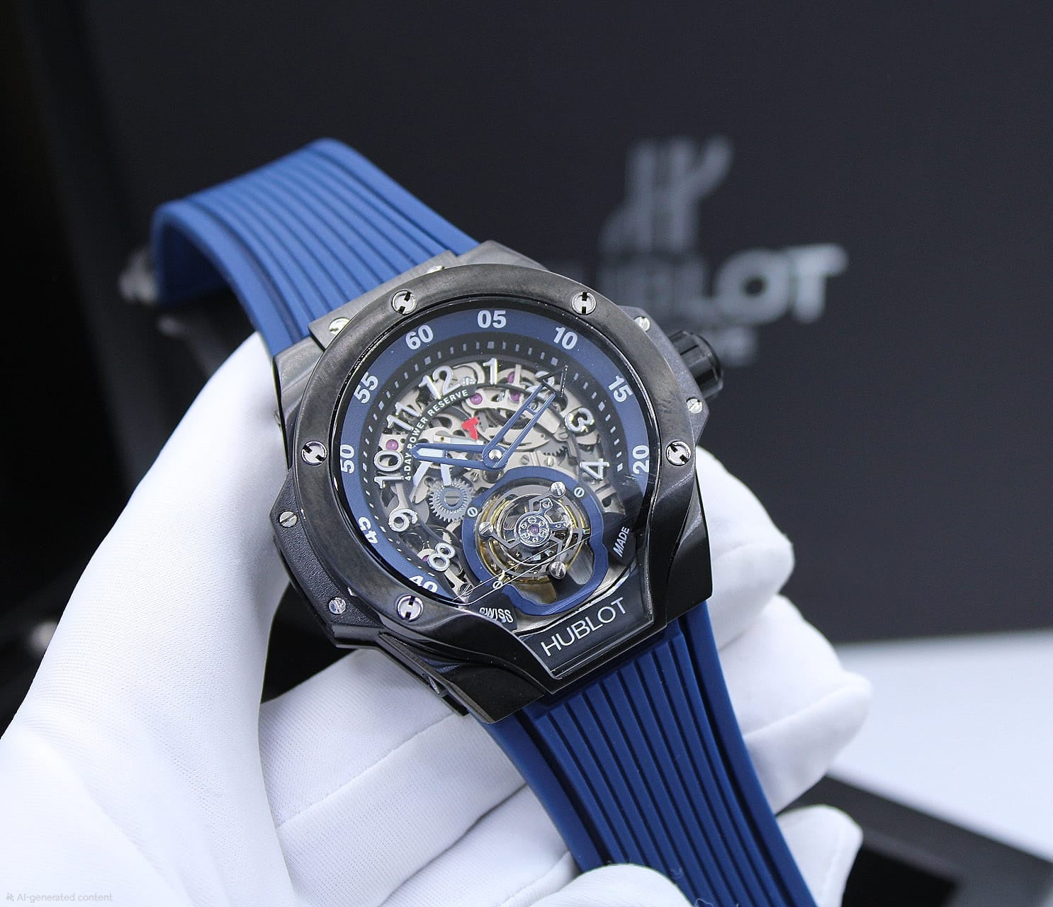 Hublot Big Bang Tourbillon Power Reserve (Black Magic / Ceramic)