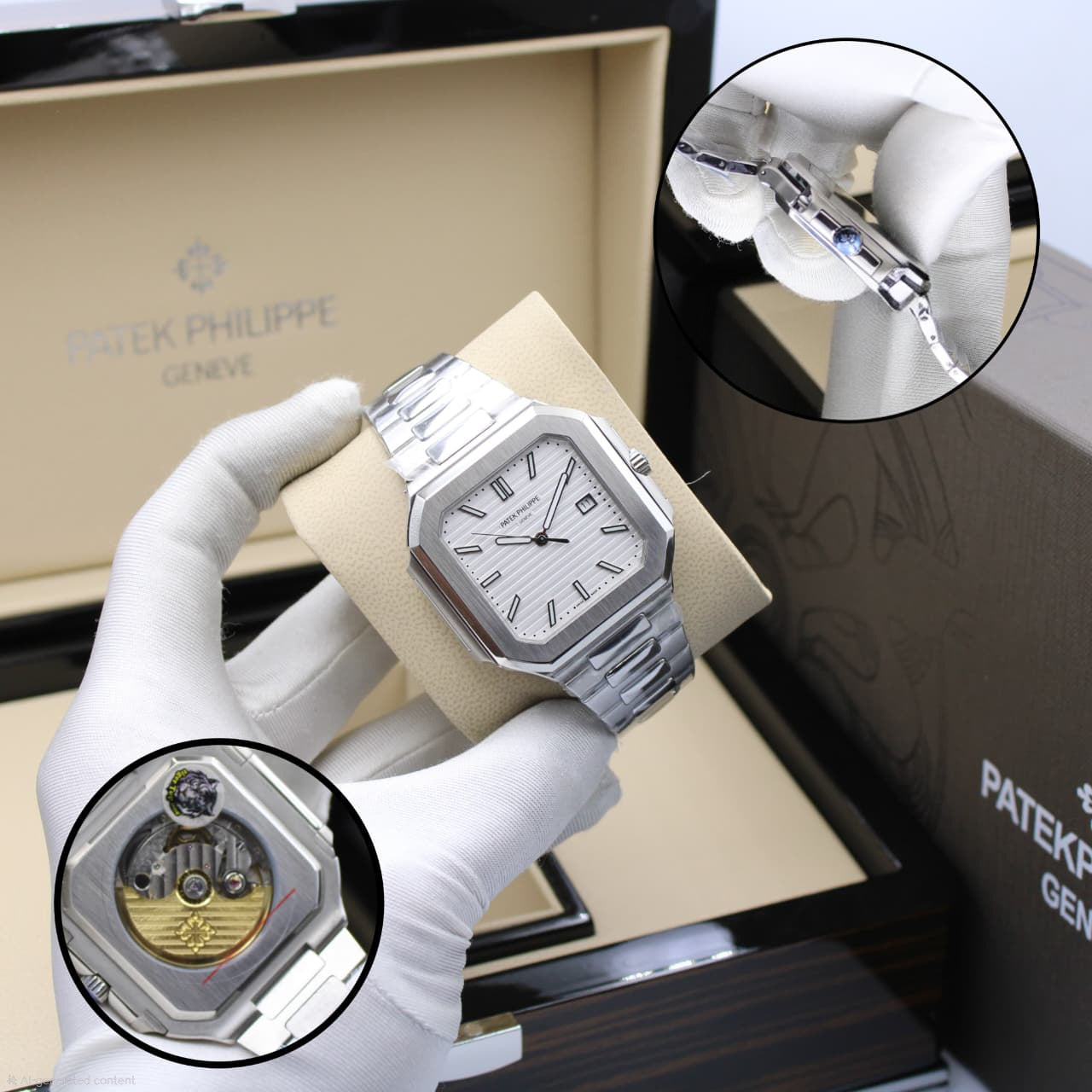 Patek Philippe Cubitus Instantaneous Grand Date, Day and Moon Phases 5822P-001 (Black Dial)