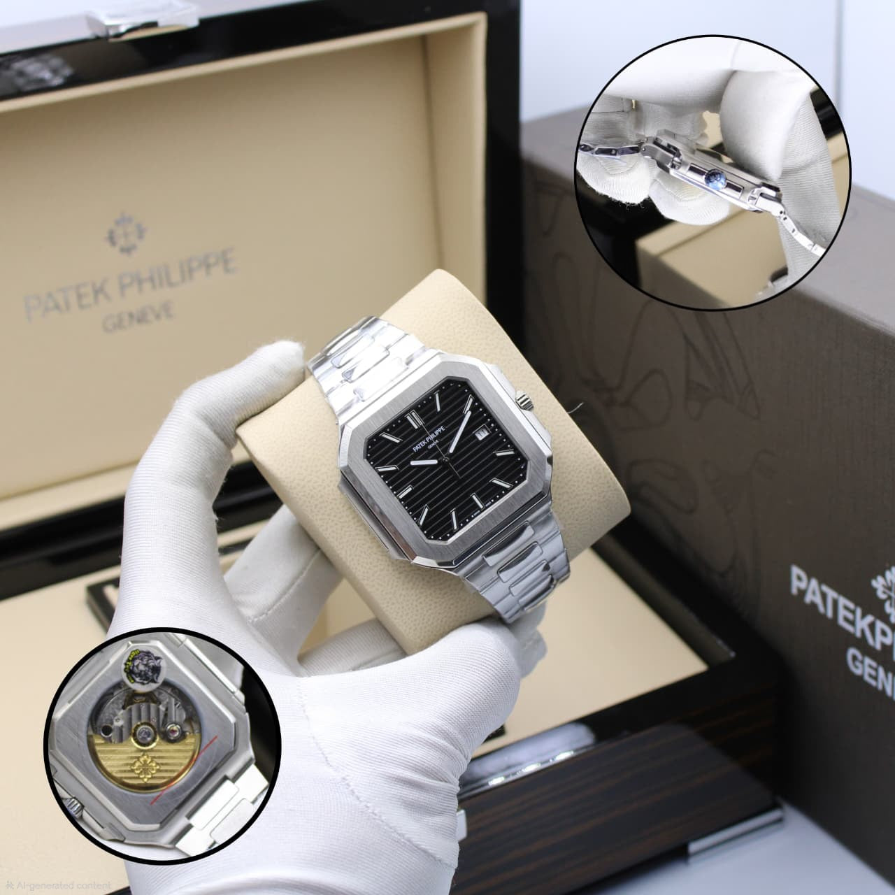 Patek Philippe Nautilus Moon Phases (Black Dial)