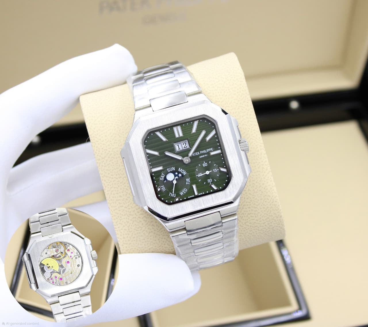 Patek Philippe Cubitus Instantaneous Grand Date, Day and Moon Phases (Tiffany Blue)