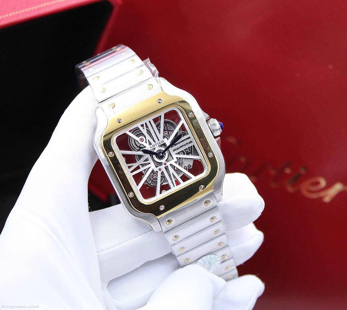 Cartier Santos de Cartier Dual Time (Silver Dial)