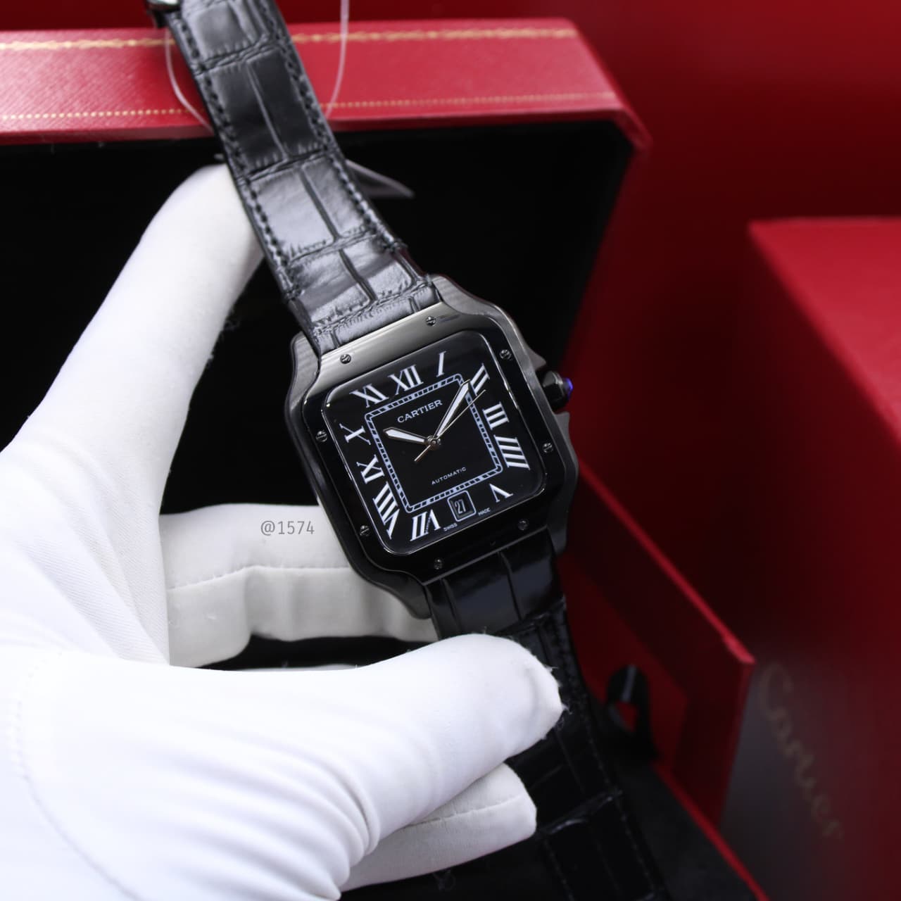 Cartier Santos de Cartier (Two-Tone Yellow Gold and Steel with White Dial)