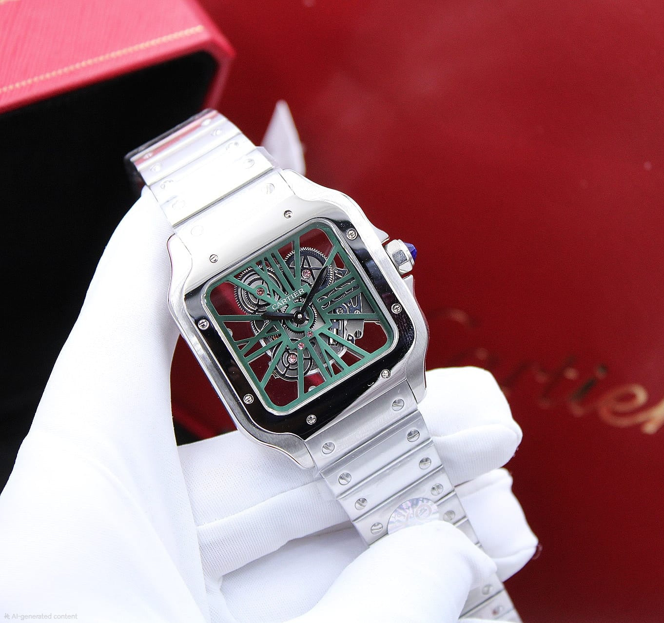 Cartier Santos de Cartier Dual Time (Black Dial)