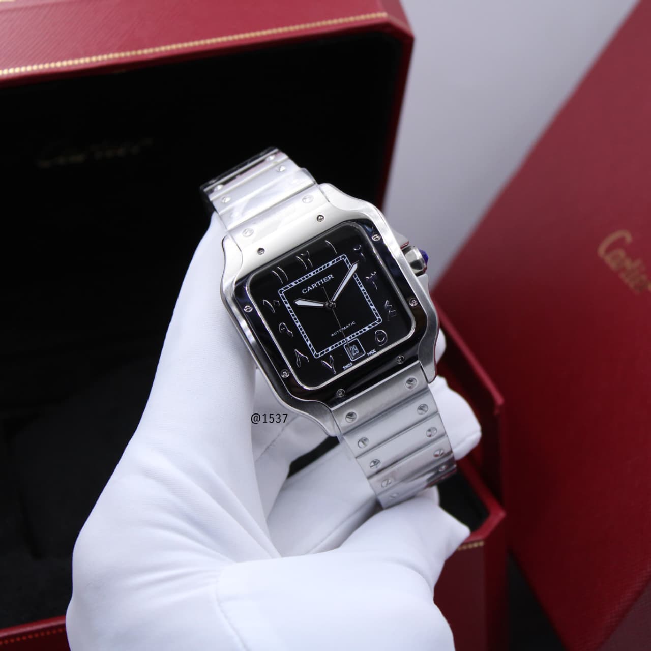Cartier Santos de Cartier Dual Time (Silver Dial)