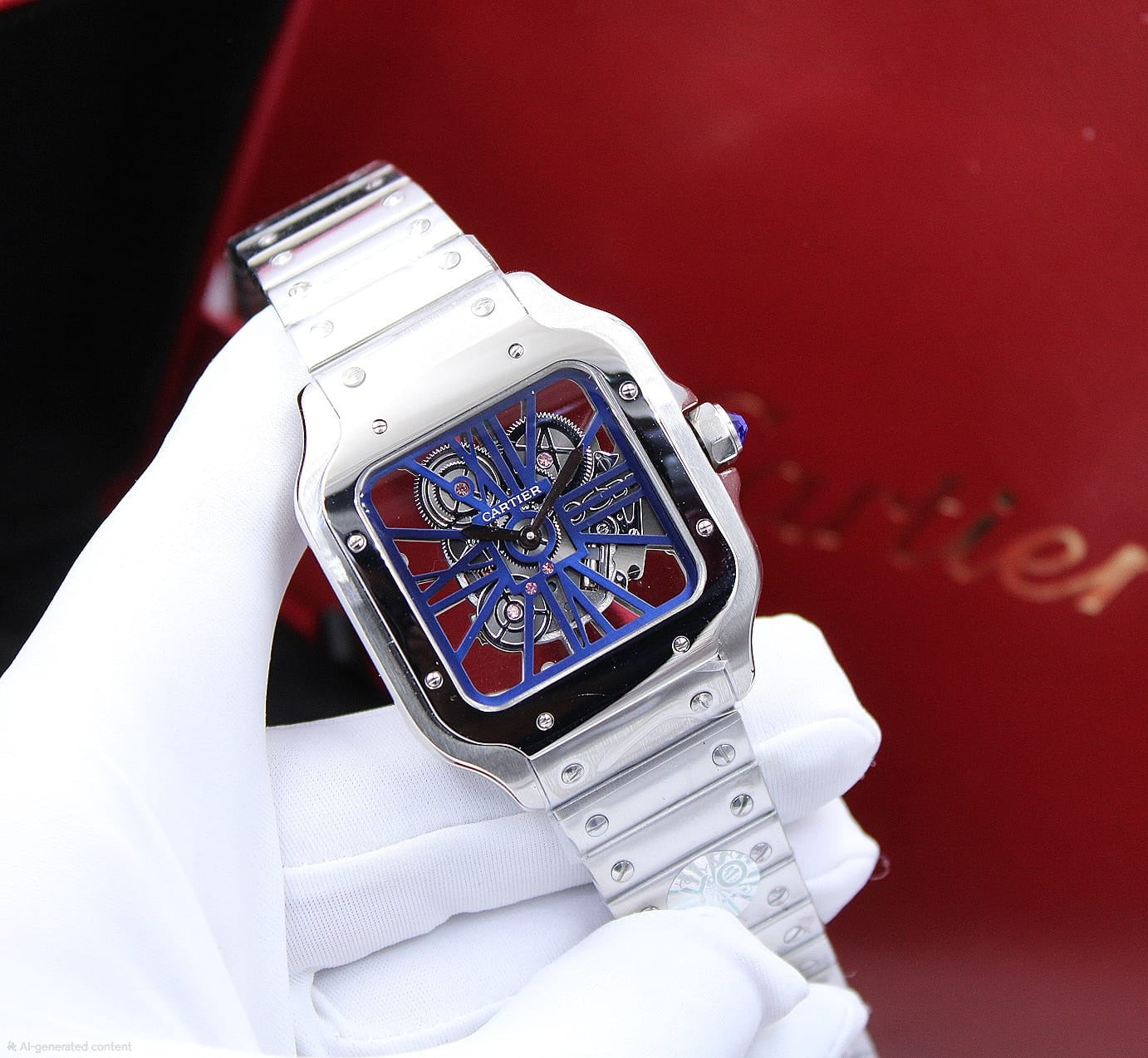 Cartier Santos de Cartier Large Model Middle East Edition (Green Dial)
