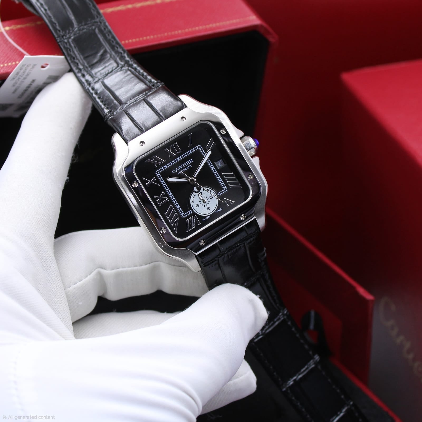 Cartier Santos de Cartier Large Model (White Dial with Arabic-Indic Numerals)