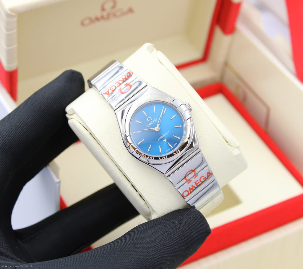Omega Constellation Co-Axial Diamond Bezel (Silver / White)