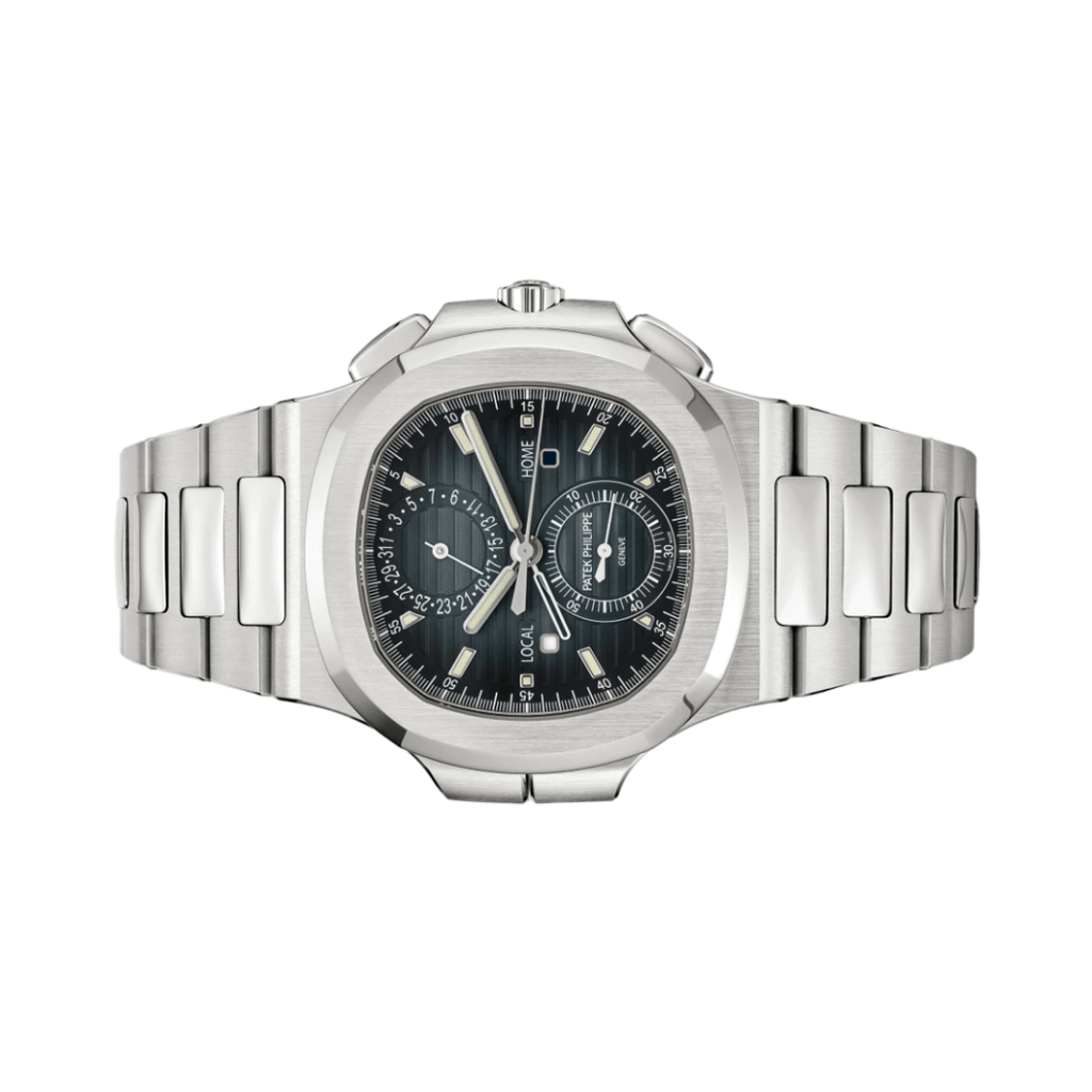 Patek Philippe Watch | Nautilus Time Sunburst Blue Dial