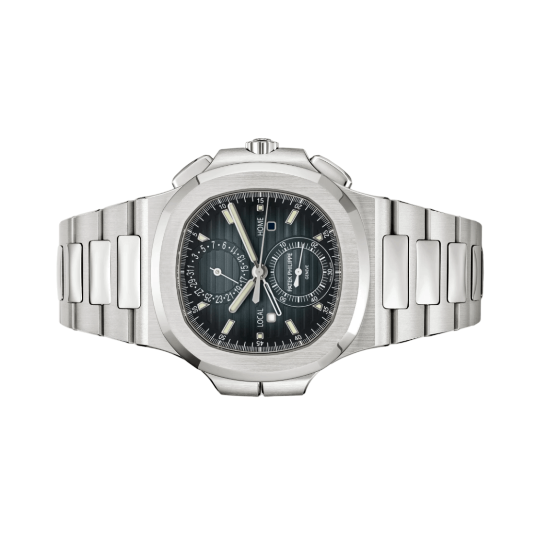 Patek Philippe Watch | Nautilus Time Sunburst Blue Dial