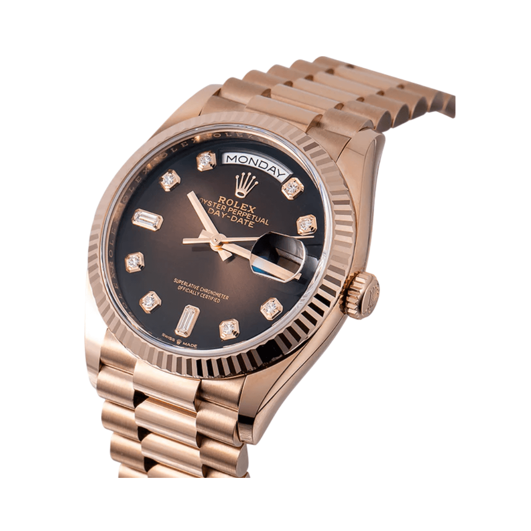 Rolex Watch | Day-Date Brown Ombré Diamond Dial