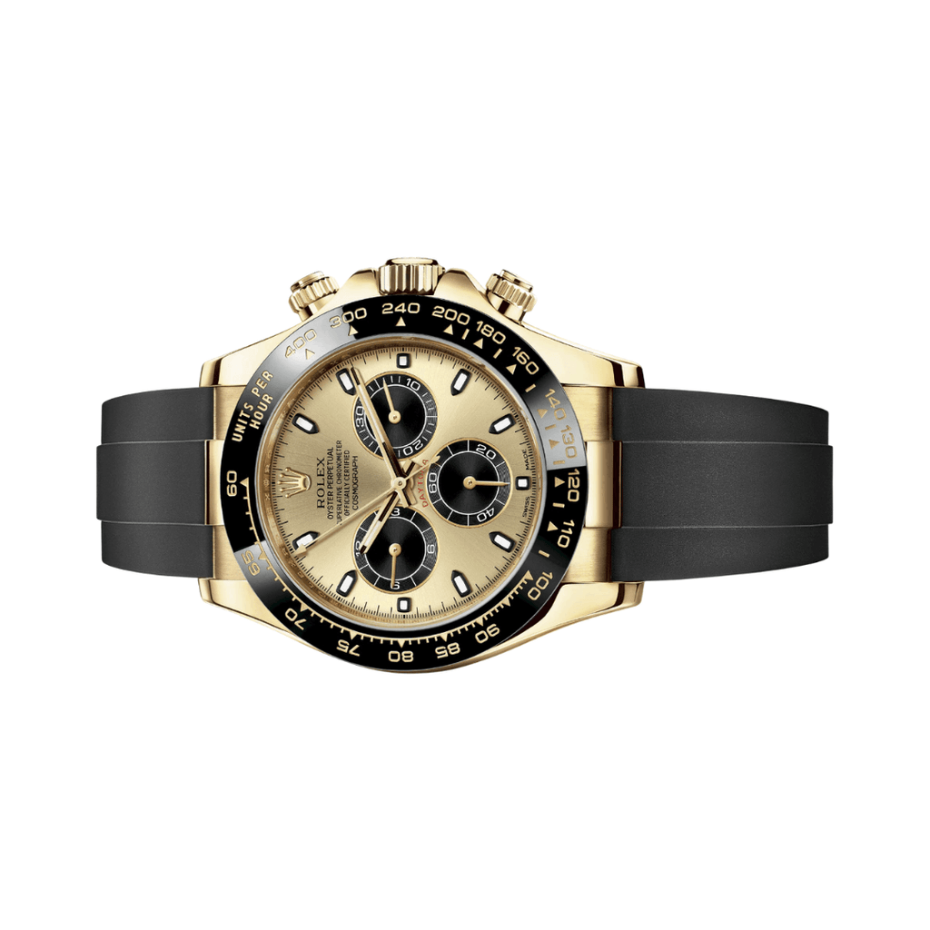 Rolex Watch | Gold Champagne Black Dial