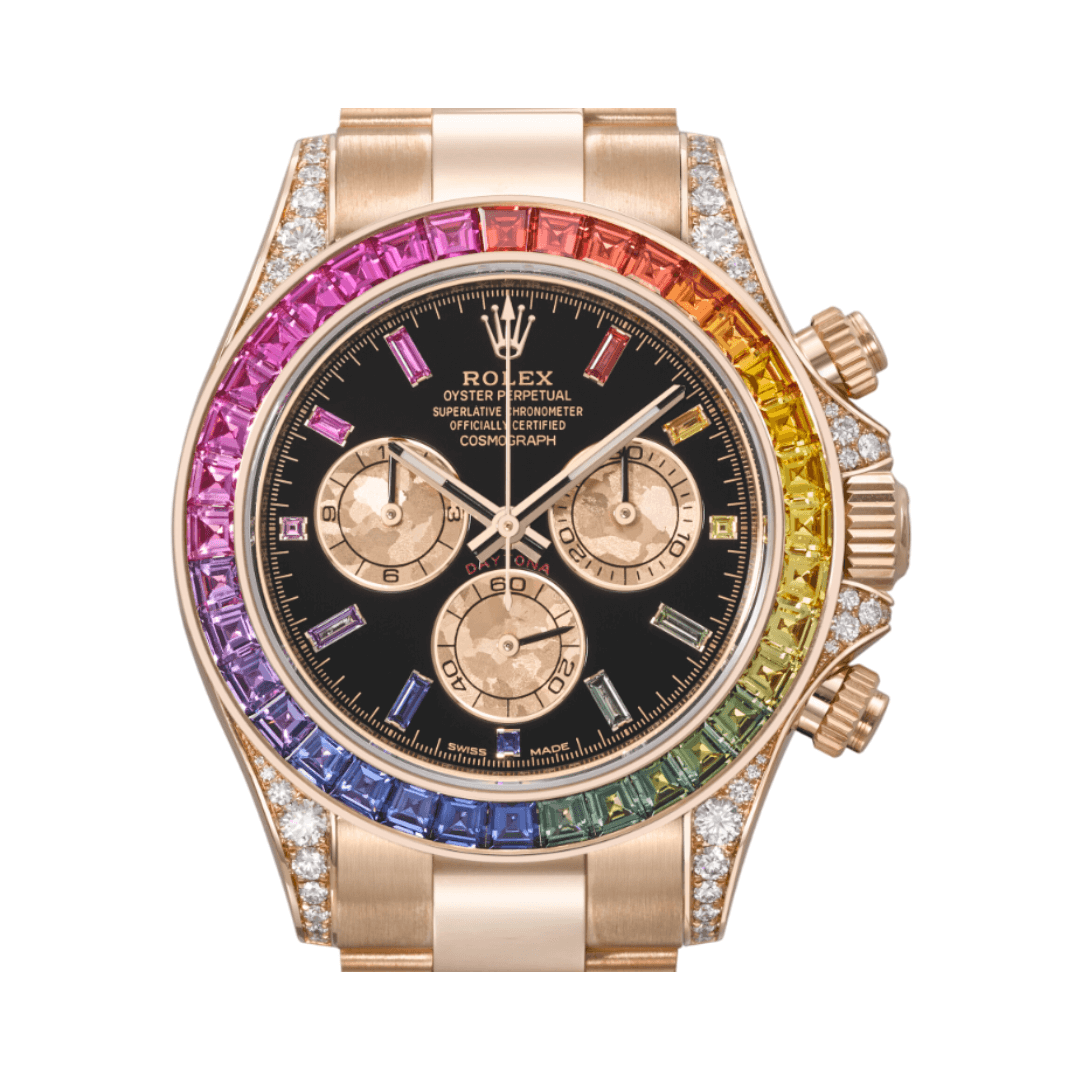 Rolex Watch | Rainbow Black Dial