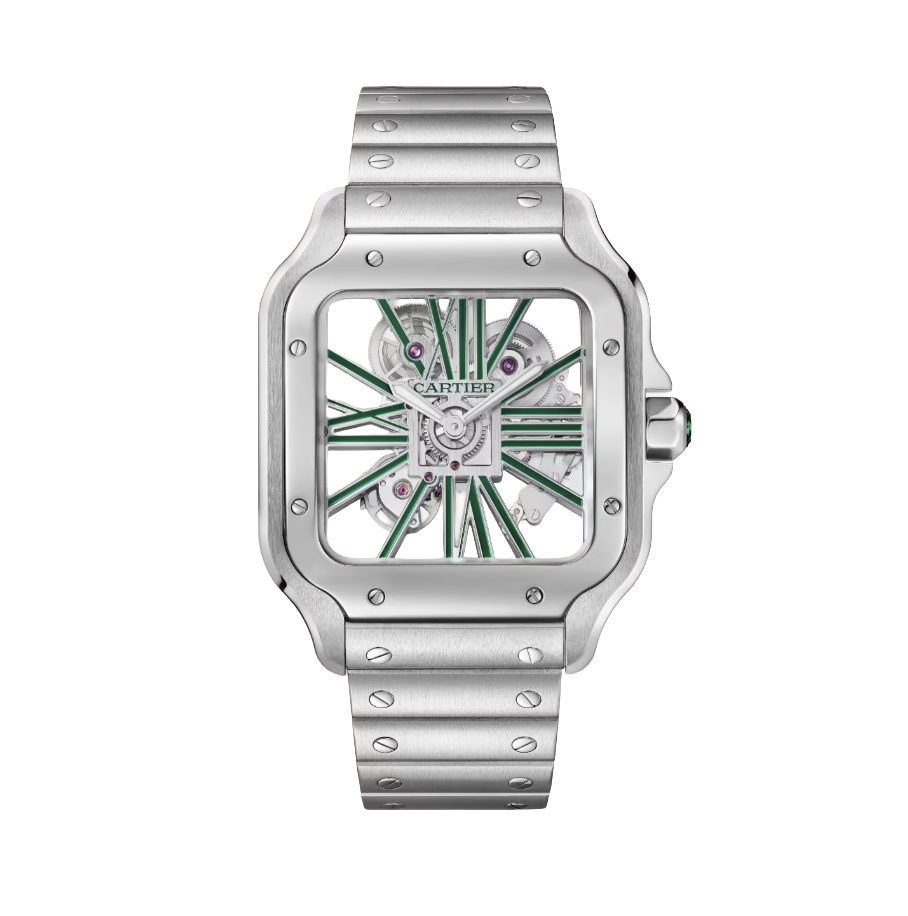 Cartier Watch | Santos de Cartier Skeleton Green