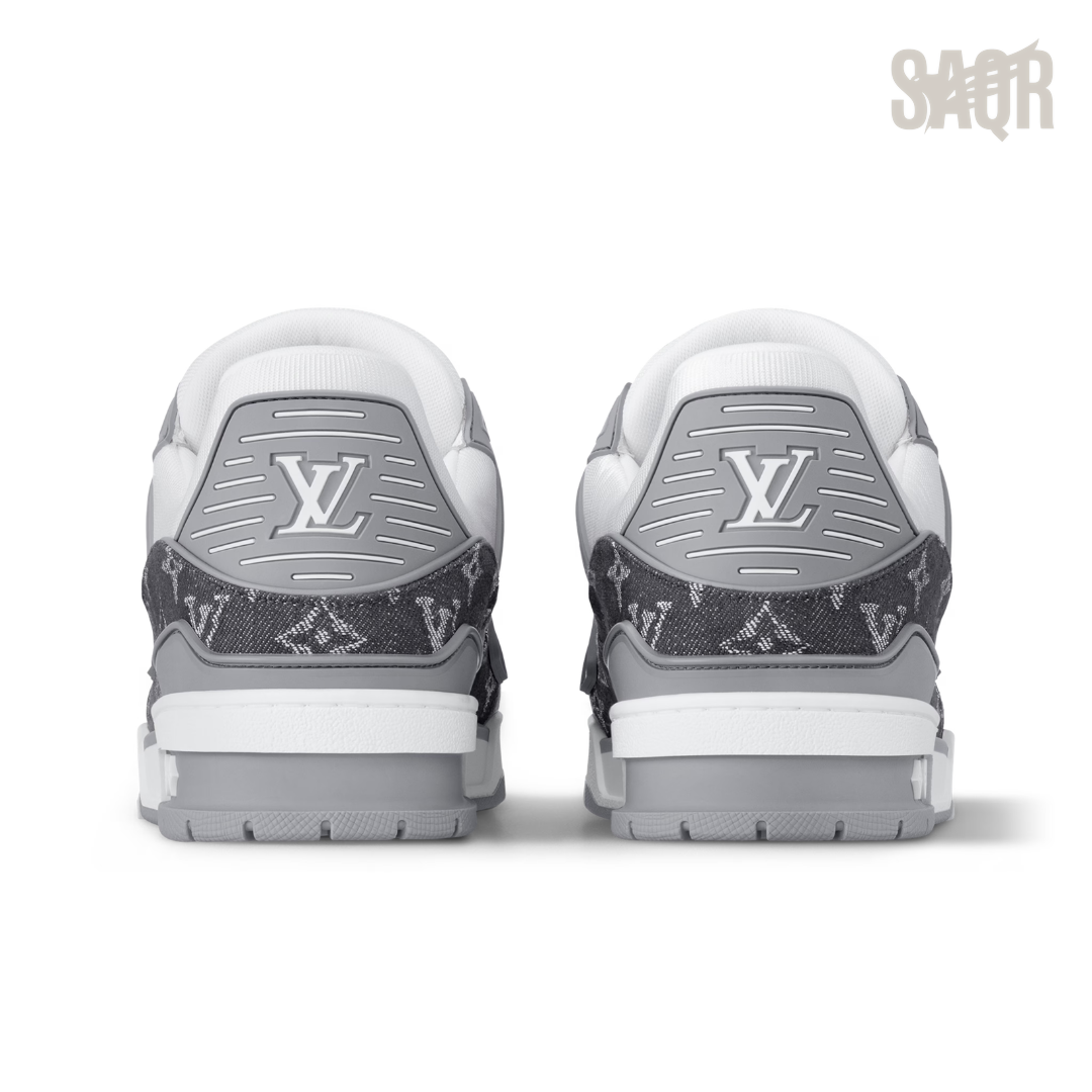 Louis Vuitton LV Trainer Sneakers – White & Grey - View 3