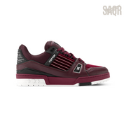 Louis Vuitton LV Trainer Striped Velvet Sneakers – Bordeaux - View 1
