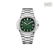 Patek Philippe Nautilus Green Dial Two Tone Silver Watch - image 1
