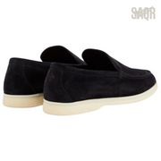 Loro Piana Walk Suede Loafers Black Summer - View 3